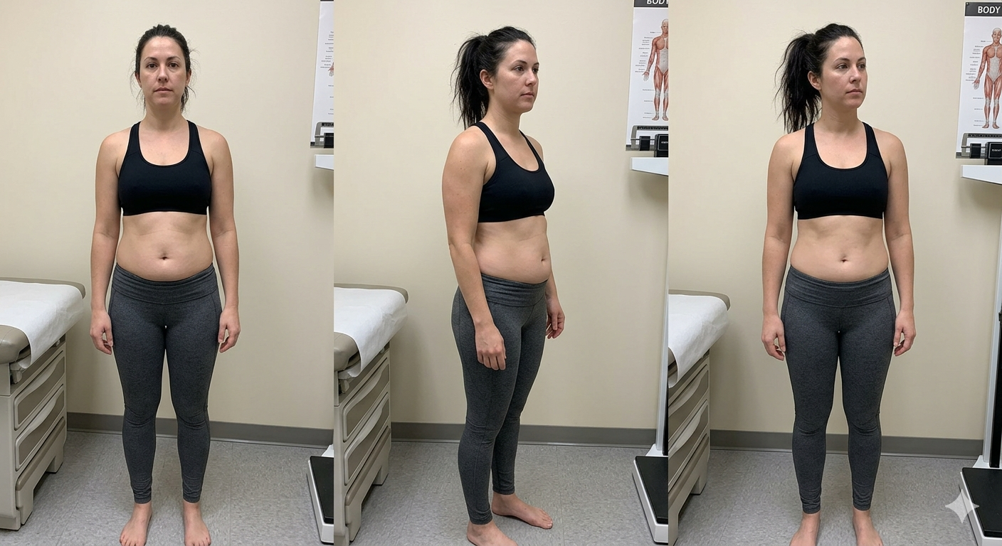 Before EMS body sculpt treatment at Hera Wellness Studio